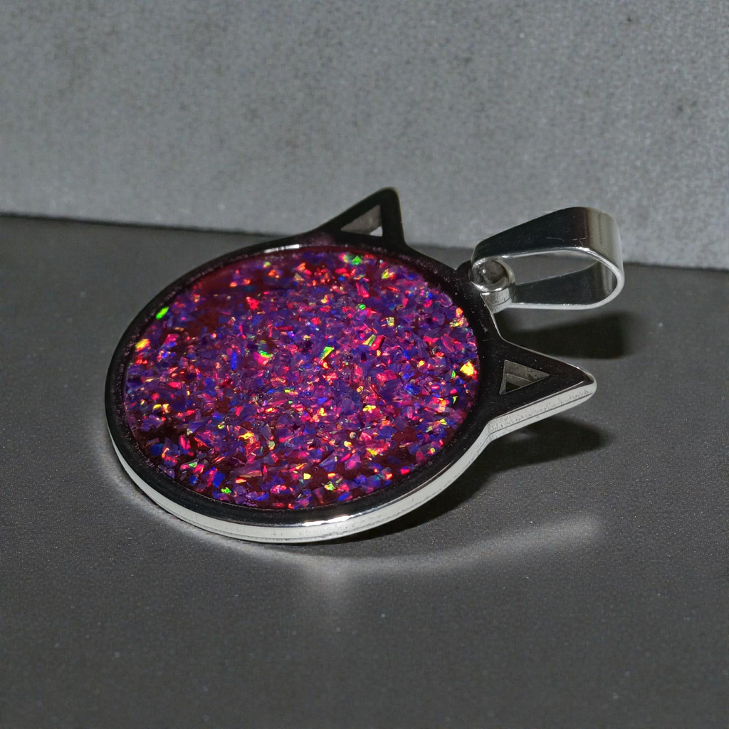 P-1 Opal Pendant (Cosmic Purple & Violet Fire)