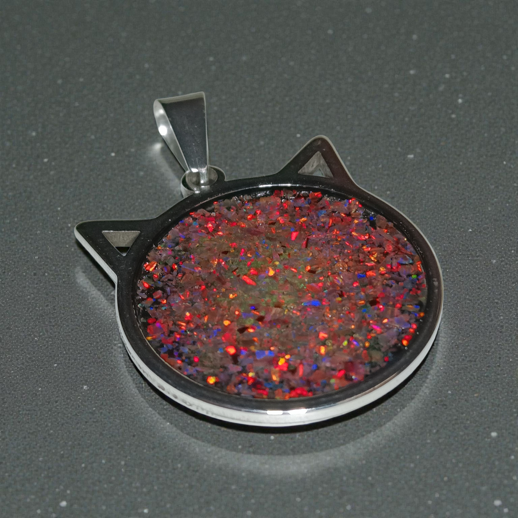 P-1 Opal Pendant (Cosmic Purple & Violet Fire)