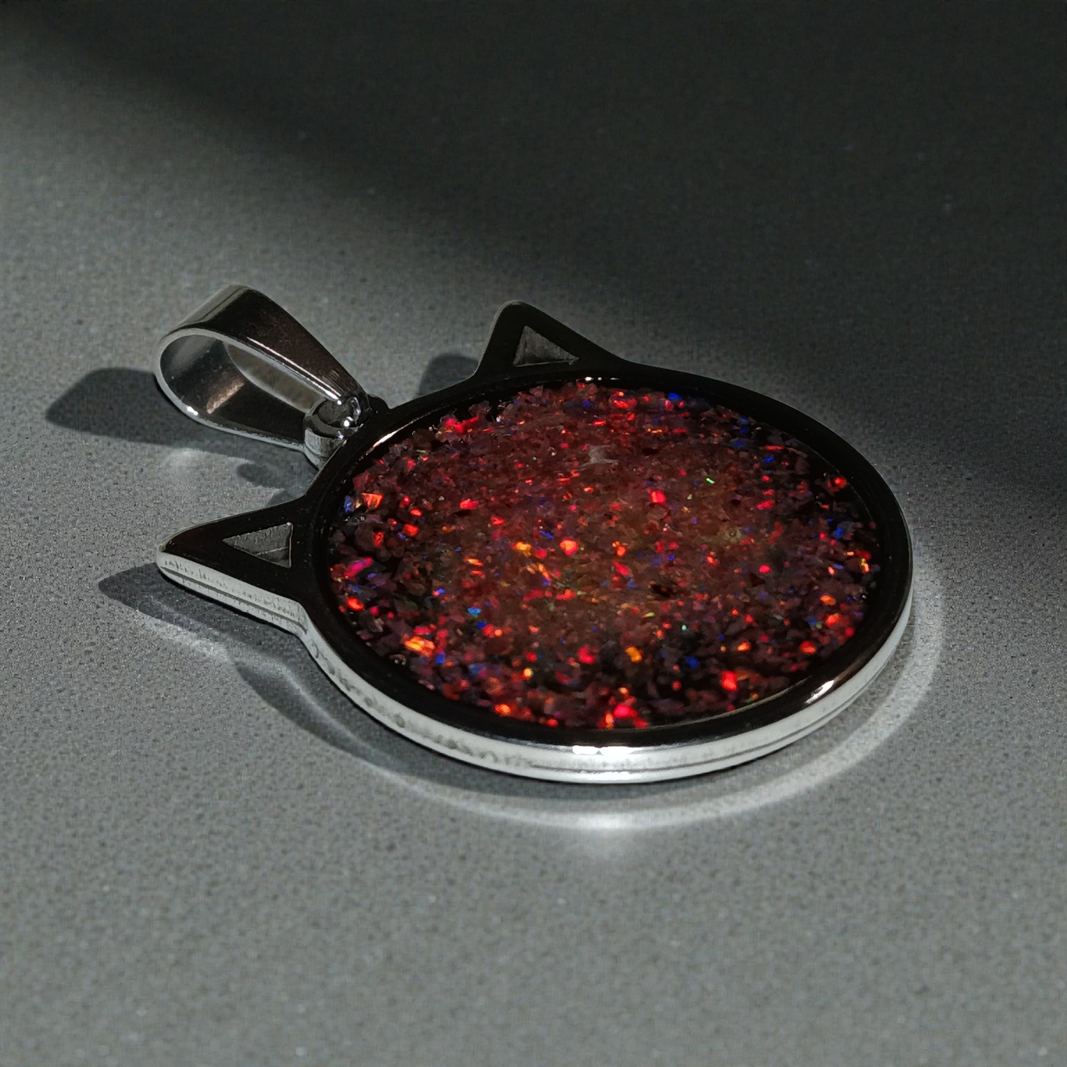 P-1 Opal Pendant (Cosmic Purple & Violet Fire)