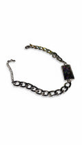 Bracelet en opale synthétique fait main en acier inoxydable